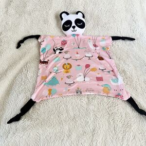 Little Sleepies Bamboo Pink Birthday Panda Baby Girl Lovey Soother Toy